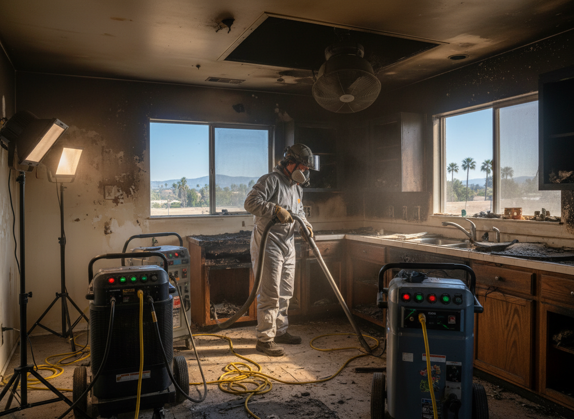Fire damage restoration near me in Granada Hills